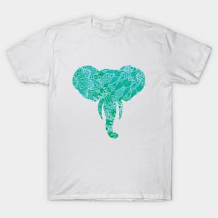 Turquoise Mandala Elephant T-Shirt